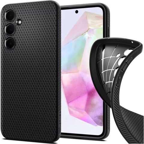 Spigen Etui do Samsung Galaxy A35 5G Spigen Liquid Air Case obudowa plecki czarne matowe Matte Black Spigen Etui do Samsung Galaxy A35 5G Spigen Liquid Air Case obudowa plecki czarne matowe Matte Black