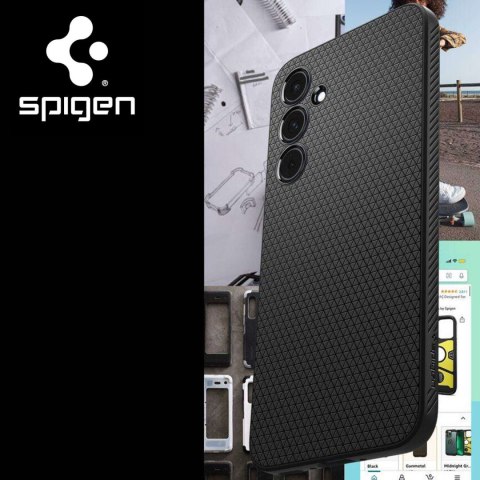 Spigen Etui do Samsung Galaxy A55 5G Spigen Liquid Air Case obudowa plecki czarne Matte Black Spigen Etui do Samsung Galaxy A55 5G Spigen Liquid Air Case obudowa plecki czarne Matte Black