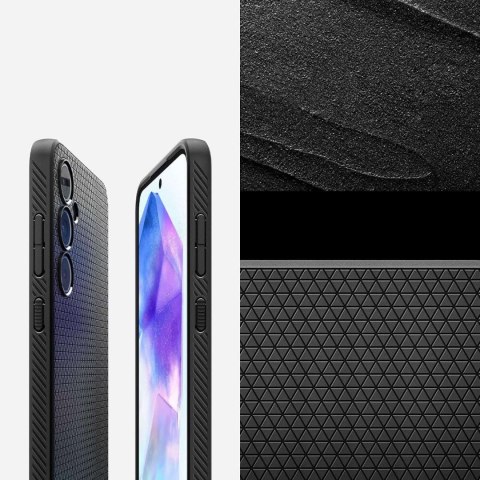 Spigen Etui do Samsung Galaxy A55 5G Spigen Liquid Air Case obudowa plecki czarne Matte Black Spigen Etui do Samsung Galaxy A55 5G Spigen Liquid Air Case obudowa plecki czarne Matte Black