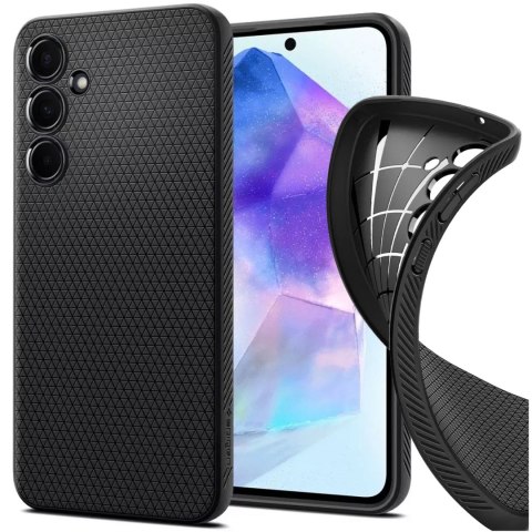 Spigen Etui do Samsung Galaxy A55 5G Spigen Liquid Air Case obudowa plecki czarne Matte Black Spigen Etui do Samsung Galaxy A55 5G Spigen Liquid Air Case obudowa plecki czarne Matte Black