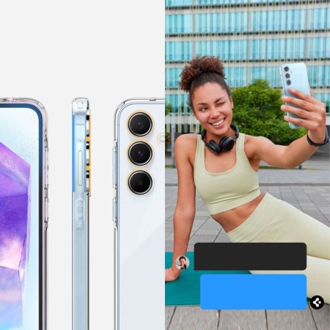 Spigen Etui do Samsung Galaxy A55 5G Spigen Liquid Crystal Case obudowa przezroczyste plecki Clear Spigen Etui do Samsung Galaxy A55 5G Spigen Liquid Crystal Case obudowa przezroczyste plecki Clear
