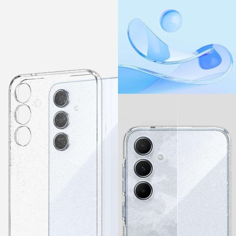 Spigen Etui do Samsung Galaxy A55 5G Spigen Liquid Crystal Glitter Case obudowa plecki Brokat przezroczyste Spigen Etui do Samsung Galaxy A55 5G Spigen Liquid Crystal Glitter Case obudowa plecki Brokat przezroczyste