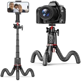 Tech-Protect Selfie stick kijek Bluetooth Statyw Flexible Tripod Giętki elastyczny uchwyt do telefonu zdjęć L07S czarny