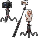 Tech-Protect Selfie stick kijek Bluetooth Statyw Flexible Tripod Giętki elastyczny uchwyt do telefonu zdjęć L07S czarny