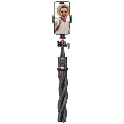 Tech-Protect Selfie stick kijek Bluetooth Statyw Flexible Tripod Giętki elastyczny uchwyt do telefonu zdjęć L07S czarny Tech-Protect Selfie stick kijek Bluetooth Statyw Flexible Tripod Giętki elastyczny uchwyt do telefonu zdjęć L07S czarny