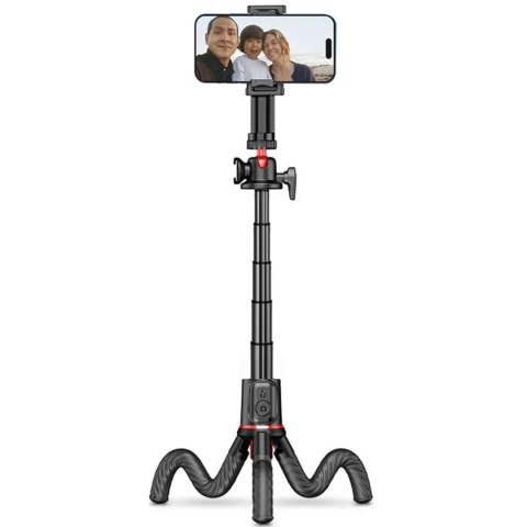 Tech-Protect Selfie stick kijek Bluetooth Statyw Flexible Tripod Giętki elastyczny uchwyt do telefonu zdjęć L07S czarny Tech-Protect Selfie stick kijek Bluetooth Statyw Flexible Tripod Giętki elastyczny uchwyt do telefonu zdjęć L07S czarny