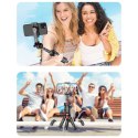 Tech-Protect Selfie stick kijek Bluetooth Statyw Flexible Tripod Giętki elastyczny uchwyt do telefonu zdjęć L07S czarny