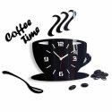 MODERN CLOCK ZEGAR ŚCIENNY COFFEE TIME FILIŻANKA 3D