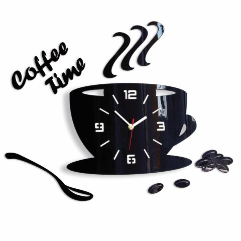 MODERN CLOCK ZEGAR ŚCIENNY COFFEE TIME FILIŻANKA 3D MODERN CLOCK ZEGAR ŚCIENNY COFFEE TIME FILIŻANKA 3D