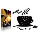 MODERN CLOCK ZEGAR ŚCIENNY COFFEE TIME FILIŻANKA SATIN