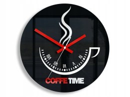 MODERN CLOCK ZEGAR ŚCIENNY COFFEE TIME II BLACK