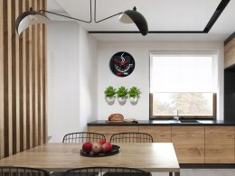 MODERN CLOCK ZEGAR ŚCIENNY COFFEE TIME II BLACK