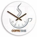 MODERN CLOCK ZEGAR ŚCIENNY COFFEE TIME II WHITE