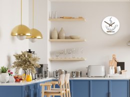 MODERN CLOCK ZEGAR ŚCIENNY COFFEE TIME II WHITE