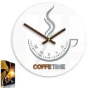 MODERN CLOCK ZEGAR ŚCIENNY COFFEE TIME II WHITE