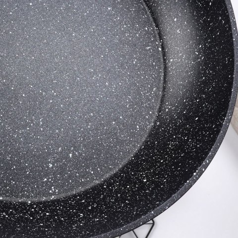VILDE ZESTAW 3 PATELNI GRANITOWYCH BLACK&WOOD 20/24/28 cm 199011 VILDE ZESTAW 3 PATELNI GRANITOWYCH BLACK&WOOD 20/24/28 cm 199011