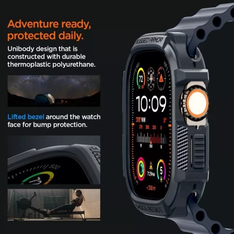 Spigen Etui Spigen Rugged Armor do Apple Watch Ultra 1 / 2 (49 mm) Dark Grey Spigen Etui Spigen Rugged Armor do Apple Watch Ultra 1 / 2 (49 mm) Dark Grey
