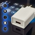 Denmen Ładowarka sieciowa USB + kabel USB - Lightning do iPhone 1m szybka 2.4A 12W Denmen Biała