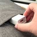 Denmen Ładowarka sieciowa USB + kabel USB - Lightning do iPhone 1m szybka 2.4A 12W Denmen Biała