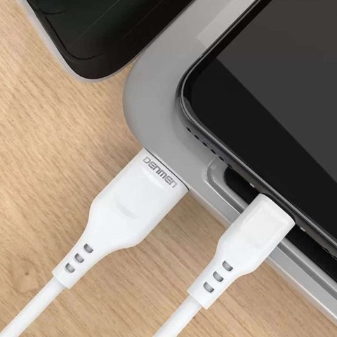 Denmen Ładowarka sieciowa USB + kabel USB - Lightning do iPhone 1m szybka 2.4A 12W Denmen Biała Denmen Ładowarka sieciowa USB + kabel USB - Lightning do iPhone 1m szybka 2.4A 12W Denmen Biała