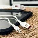 Denmen Ładowarka sieciowa USB + kabel USB - Lightning do iPhone 1m szybka 2.4A 12W Denmen Biała