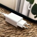 Denmen Ładowarka sieciowa USB + kabel USB - Lightning do iPhone 1m szybka 2.4A 12W Denmen Biała