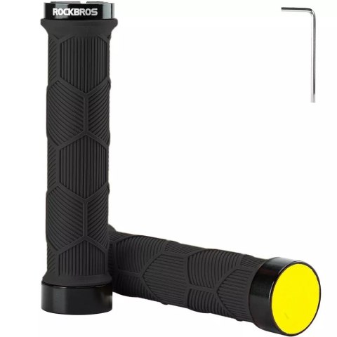 RockBros Gripy rowerowe Rockbros 40720007001 z odblaskiem - czarne RockBros Gripy rowerowe Rockbros 40720007001 z odblaskiem - czarne