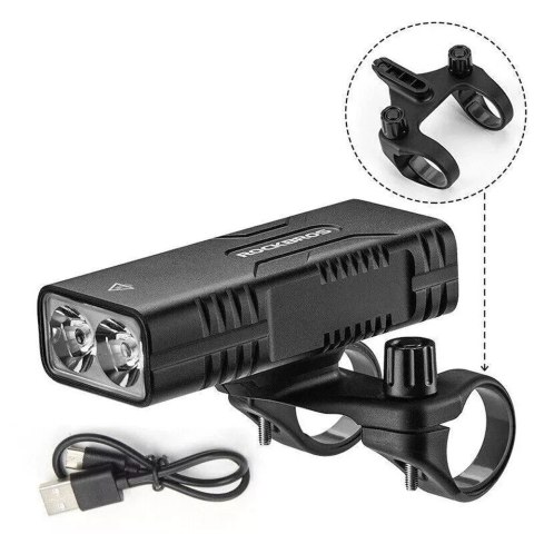 RockBros Lampka rowerowa Rockbros 24310002001 850 lm z funkcją powerbanku + kabel USB-C - USB-A - czarna RockBros Lampka rowerowa Rockbros 24310002001 850 lm z funkcją powerbanku + kabel USB-C - USB-A - czarna