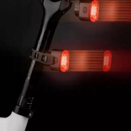 RockBros Lampka rowerowa tylna Rockbros Q2S LED z inteligentnym systemem stop + kabel USB-C - USB-A - czarna