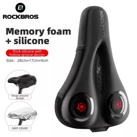 RockBros Pokrowiec na siodełko Rockbros LF044R + osłona przeciwdeszczowa - czarno-czerwony RockBros Pokrowiec na siodełko Rockbros LF044R + osłona przeciwdeszczowa - czarno-czerwony