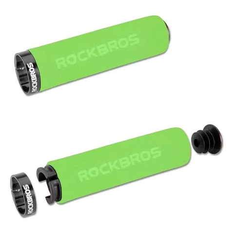 RockBros Uchwyty rowerowe Rockbros BT1001GNBK z gąbki na kierownicę - zielono-czarne RockBros Uchwyty rowerowe Rockbros BT1001GNBK z gąbki na kierownicę - zielono-czarne