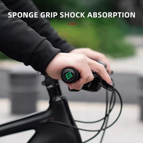 RockBros Uchwyty rowerowe Rockbros BT1001GNBK z gąbki na kierownicę - zielono-czarne RockBros Uchwyty rowerowe Rockbros BT1001GNBK z gąbki na kierownicę - zielono-czarne