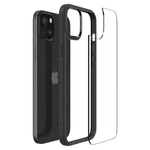 Spigen Etui Spigen Crystal Hybrid do Apple iPhone 15 Plus - przezroczysto-czarne Spigen Etui Spigen Crystal Hybrid do Apple iPhone 15 Plus - przezroczysto-czarne