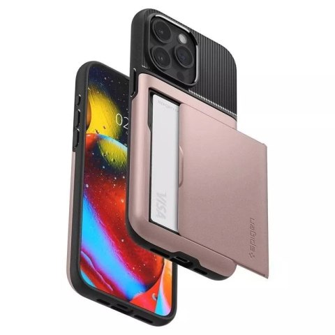 Spigen Etui Spigen Slim Armor CS do Apple iPhone 15 Pro Max - różowe Spigen Etui Spigen Slim Armor CS do Apple iPhone 15 Pro Max - różowe
