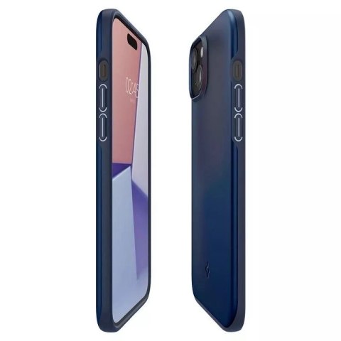Spigen Etui Spigen Thin Fit na iPhone 15 Plus - niebieskie Spigen Etui Spigen Thin Fit na iPhone 15 Plus - niebieskie