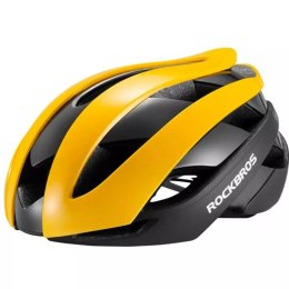 RockBros Kask rowerowy Rockbros 10110004006 rozmiar M - żółto-czarny
