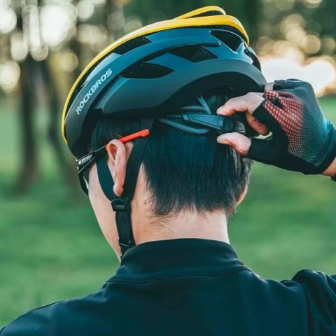 RockBros Kask rowerowy Rockbros 10110004006 rozmiar M - żółto-czarny RockBros Kask rowerowy Rockbros 10110004006 rozmiar M - żółto-czarny