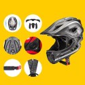 RockBros Kask rowerowy dziecięcy z odpinaną szczęką Rockbros TT-32SBTG-M rozmiar M - szary