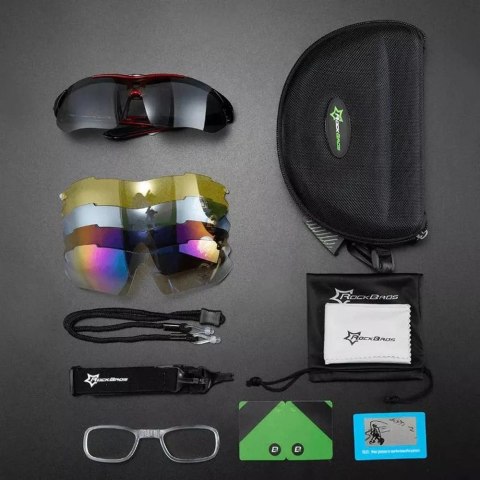 RockBros Okulary rowerowe Rockbros 10141 fotochromowe UV400 - czerwone RockBros Okulary rowerowe Rockbros 10141 fotochromowe UV400 - czerwone