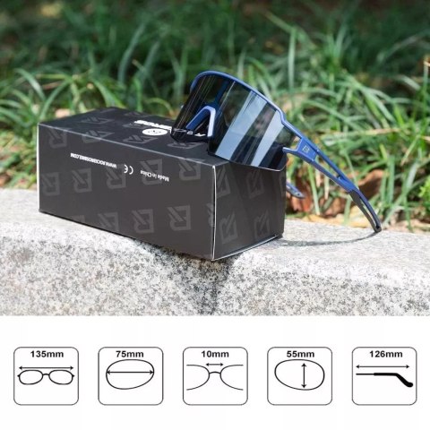 RockBros Okulary rowerowe Rockbros 10174 fotochromowe UV400 - niebieskie RockBros Okulary rowerowe Rockbros 10174 fotochromowe UV400 - niebieskie