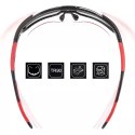 RockBros Okulary rowerowe Rockbros 10182 polaryzujące - czerwone