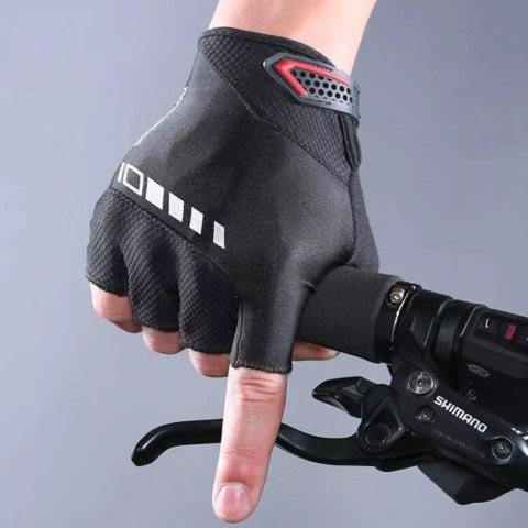 RockBros Rękawiczki rowerowe Rockbros S143-BK XXL z wkładkami żelowymi - czarne RockBros Rękawiczki rowerowe Rockbros S143-BK XXL z wkładkami żelowymi - czarne