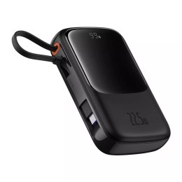 Baseus Powerbank Baseus Qpow Pro+ 10000mAh 22.5W z wbudowanym kablem USB-C i wyświetlaczem - czarny