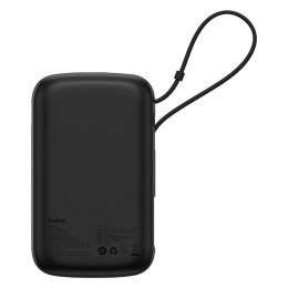 Baseus Powerbank Baseus Qpow Pro+ 10000mAh 22.5W z wbudowanym kablem USB-C i wyświetlaczem - czarny