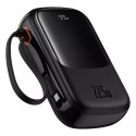 Baseus Powerbank Baseus Qpow Pro+ 20000mAh 22.5W z wbudowanym kablem USB-C i wyświetlaczem - czarny