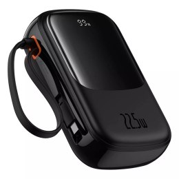 Baseus Powerbank Baseus Qpow Pro+ 20000mAh 22.5W z wbudowanym kablem USB-C i wyświetlaczem - czarny