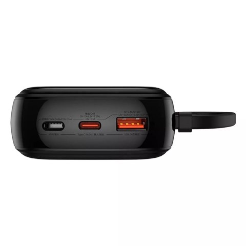 Baseus Powerbank Baseus Qpow Pro+ 20000mAh 22.5W z wbudowanym kablem USB-C i wyświetlaczem - czarny Baseus Powerbank Baseus Qpow Pro+ 20000mAh 22.5W z wbudowanym kablem USB-C i wyświetlaczem - czarny