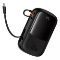 Baseus Powerbank Baseus Qpow Pro+ 20000mAh 22.5W z wbudowanym kablem USB-C i wyświetlaczem - czarny