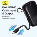 Baseus Powerbank Baseus Qpow Pro+ 20000mAh 22.5W z wbudowanym kablem USB-C i wyświetlaczem - czarny