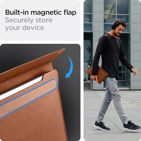 Spigen Etui na laptop pokrowiec Spigen Valentinus Sleeve Laptop 15-16 Classic Brown Spigen Etui na laptop pokrowiec Spigen Valentinus Sleeve Laptop 15-16 Classic Brown